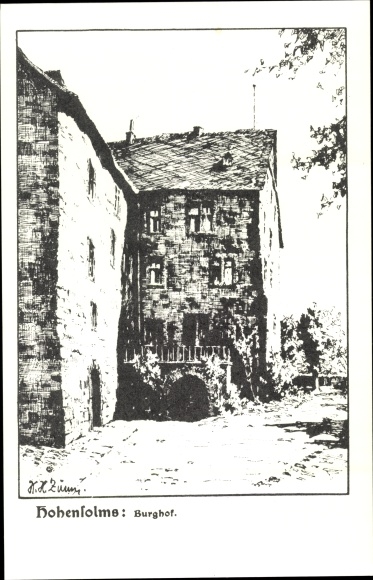 Artist PC Hohensolms Hohenahr in Hesse, courtyard