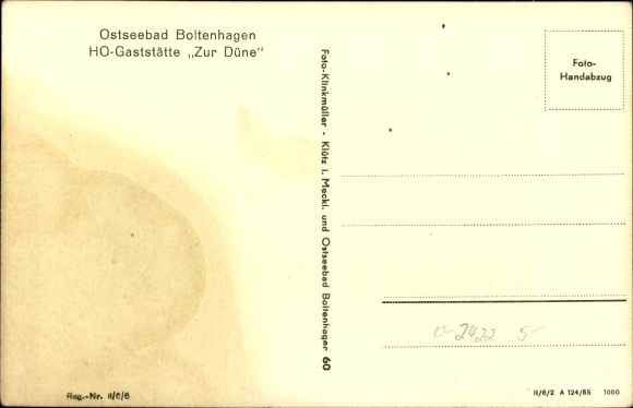 Postcard Baltic resort Boltenhagen, HO Gaststätte Zur Düne