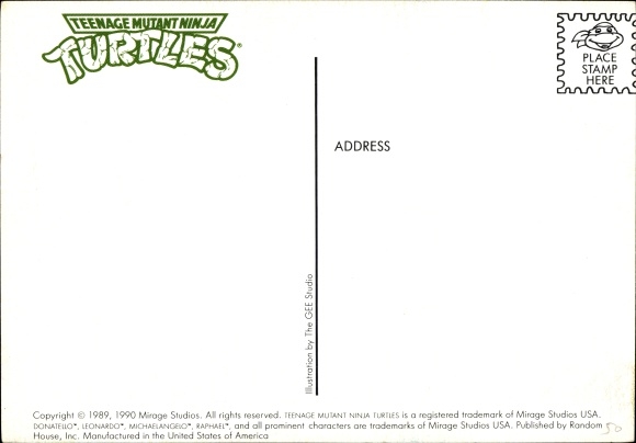 Postcard Comic, Teenage Mutant Ninja Turtles, Turtles eat pizza
