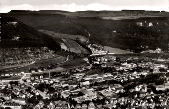 Postcard Geislingen an der Steige, aerial photograph