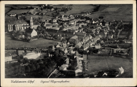 PC Waldsassen in der Oberpfalz, view of the place, aerial photo