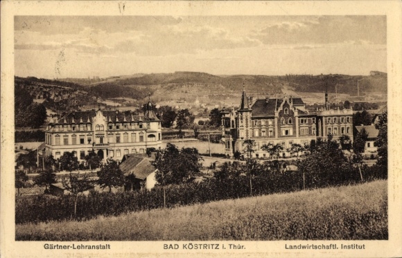 Ak Bad Köstritz in Thüringen, Gärtner-Lehranstalt, Landwirtschaftliches Institut, Bad Köstritz