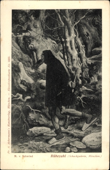 Artist PC Schwind, Moritz von, Riesengebirge, mountain spirit Rübezahl, Ackermann 1230
