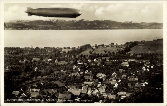 Ak Nonnenbach Hemigkofen Kressbronn am Bodensee, Fliegeraufnahme
