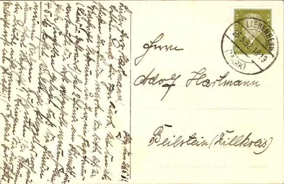 Postcard Liebenberg Löwenberger Land in the Mark, Hertefeld farm for precious fur animals