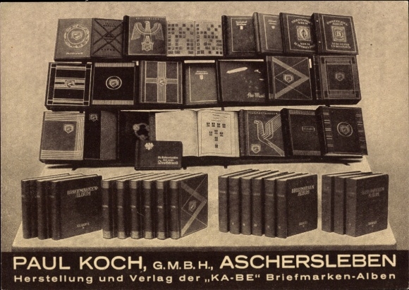 Ak Aschersleben im Salzlandkreis, Werbung, Paul Koch, Briefmarken-Alben