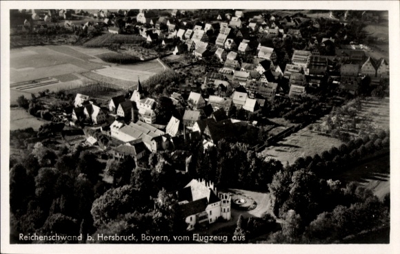 Postcard Reichenschwand Middle Franconia, aerial photograph