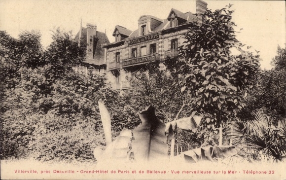 Postcard Villerville Calvados, Grand Hotel Paris Bellevue