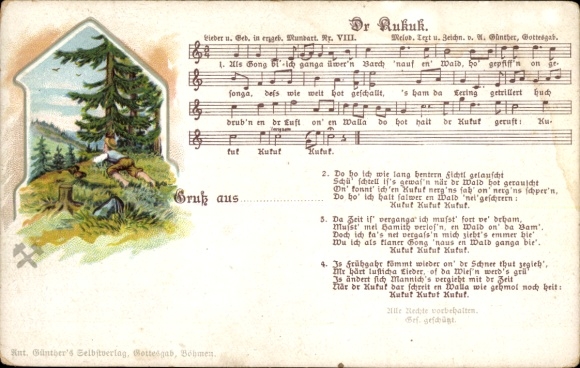 Song Postcard Dr Kukuk, Günther, Gottesgab