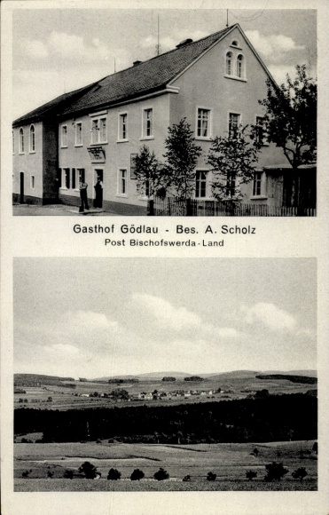 Ak Bischofswerda in Sachsen, Gasthof Gödlau