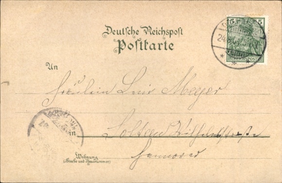 Chromo-Litho Braunlage in the Upper Harz, Panorama, Cliff, Holiday Home and Pensionat Wortmann