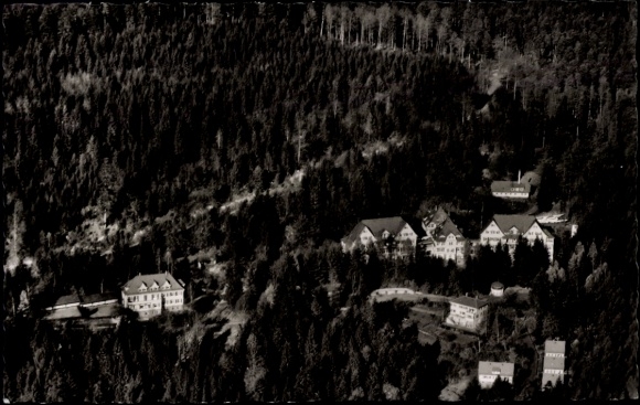 Postcard Schömberg in the Black Forest Württemberg, Charlottenhöhe, aerial photograph