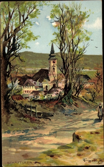 Artist PC Guggenberger, T., Schäftlarn Upper Bavaria, local section, church