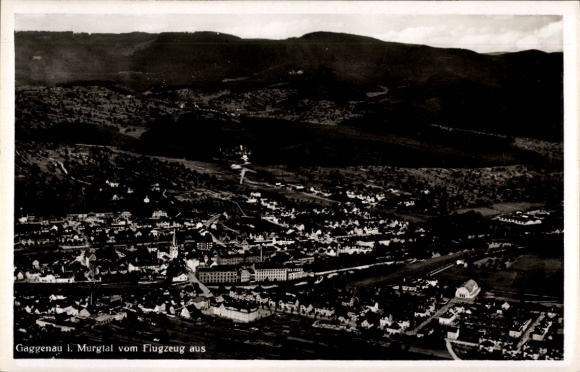 Postcard Gaggenau in the Murgtal Black Forest, aerial photograph