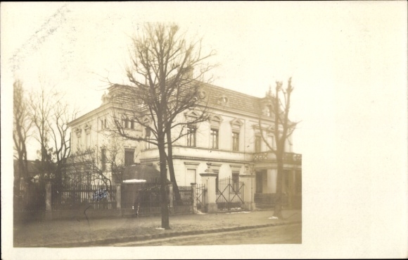 foto Ak Dresden Plauen ?, straatgedeelte, villa
