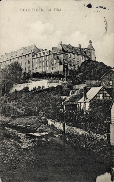 Postcard Schleiden in the Eifel, Schleiden Castle