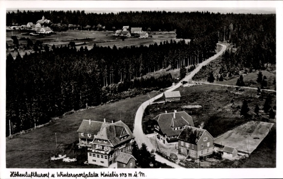 KP Kniebis Freudenstadt w Schwarzwaldzie, fotografia krajobrazowa, domy, ulica, wysokość 973 m, Czarny Las