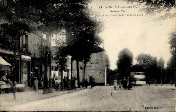 Ak Nogent sur Marne Val de Marne, Grande Rue, Bureau de Tabacs de la Porte du Parc
