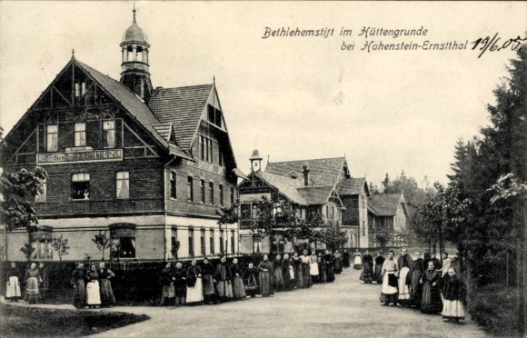 Ak Hüttengrund Hohenstein Ernstthal in Sachsen, Bethlehemstift