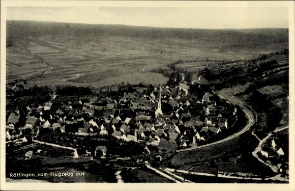 Postcard Röttingen an der Tauber Lower Franconia, aerial photograph