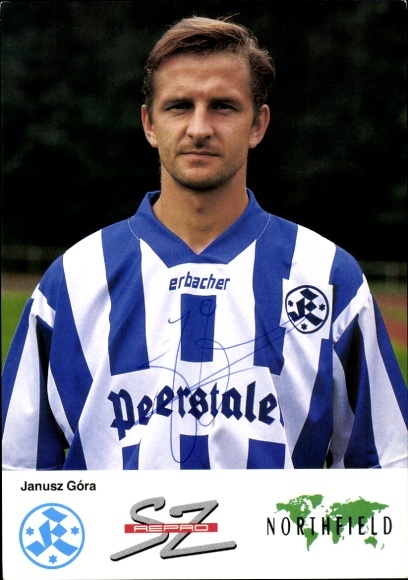 Autograph card footballer Janusz Góra, Stuttgarter Kickers, autograph