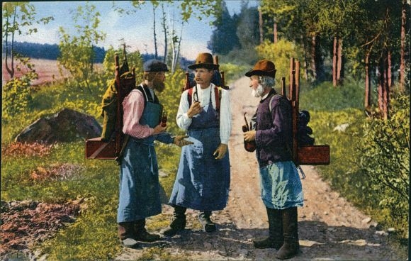 PC A piece of news, Erzgebirge, men with whistles, Verlag Wilhelm Vogel