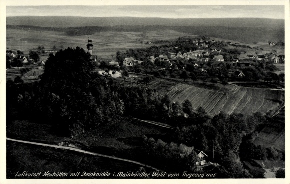 Postcard Neuhütten Wüstenrot in Württemberg, aerial photograph