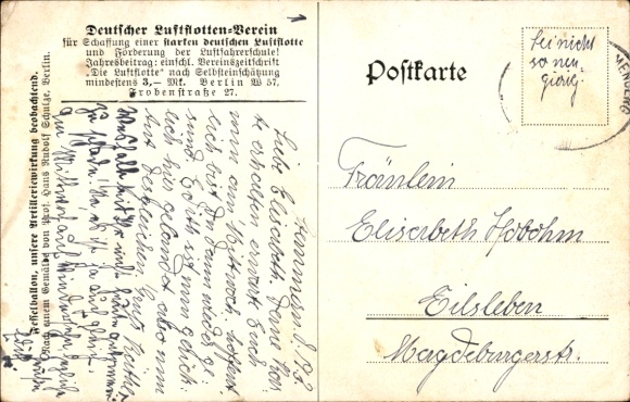 Artist Postcard Schulze, Hans Rudolf, Tethered Balloon of the German Air Fleet in World War I, Artillery