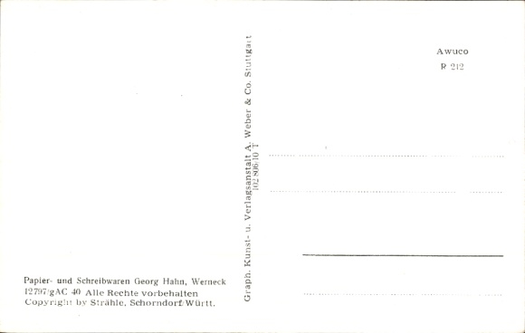 Ak Werneck in Unterfranken Bayern, Fliegeraufnahme