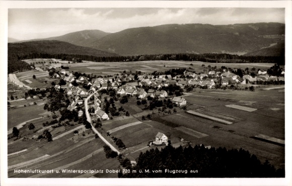 Ak Dobel im Schwarzwald, Fliegeraufnahme