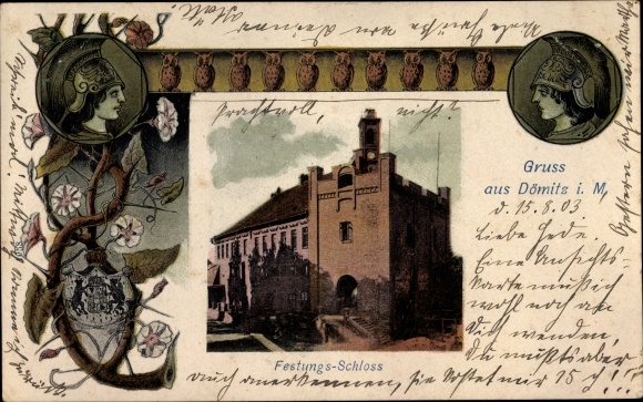 Chromo-Litho Dömitz on the Elbe, fortress castle