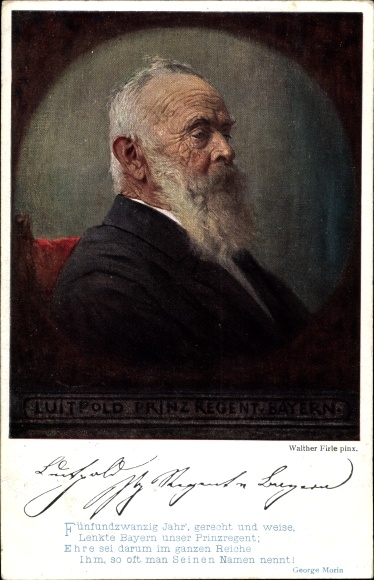 Artist PC Firle, Walther, Prince Regent Luitpold of Bavaria, portrait