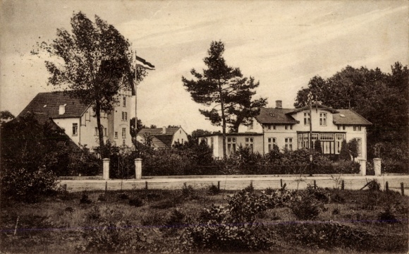Postcard Niendorf on the Baltic Sea Hohenkirchen in Mecklenburg, holiday colony, houses, flag