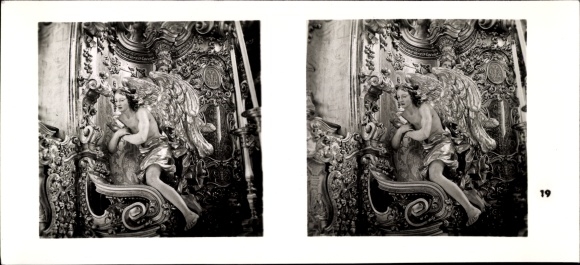 Stereo photo treasures of the Baroque, Aldersbach Lower Bavaria, high altar of the church