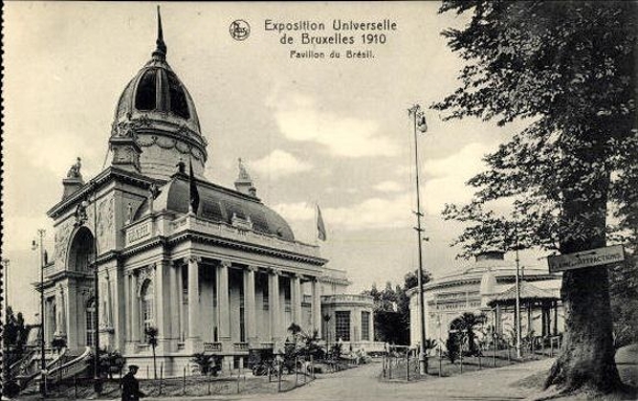 Set von 83 Ansichtskarten, Brüssel Weltausstellung 1910