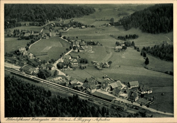 Ak Hinterzarten im Schwarzwald, Luftbild von  ländliche Umgebung, Höhenluftkurort, 900-1395 M.