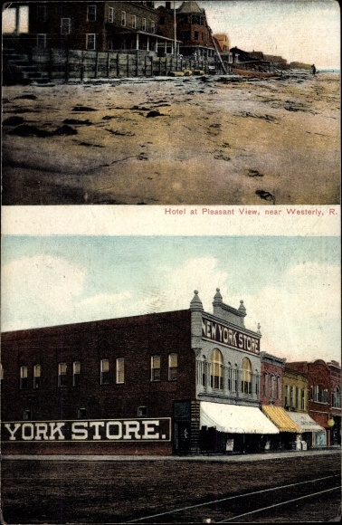 Ak Rhode Island USA, Hotel op Pleasant View, in de buurt van Westerly, New York Store