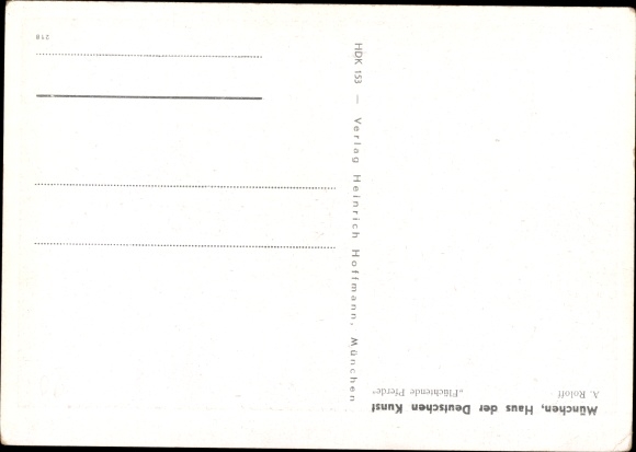 Artist PC Roloff, Alfred, HDK No. 153, fleeing horses