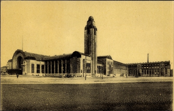 Postcard Helsinki Helsingfors Finland, Gare, Saarinen