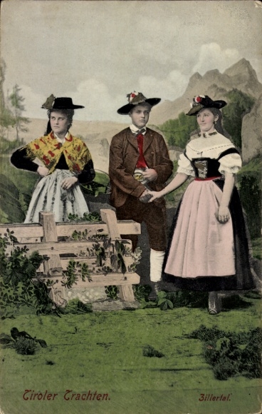 Tyrolean traditional costumes from the Zillertal