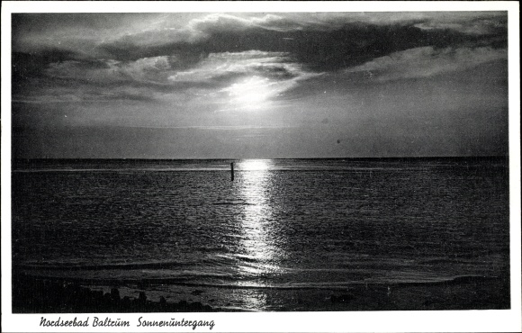 Postcard Baltrum, sunset