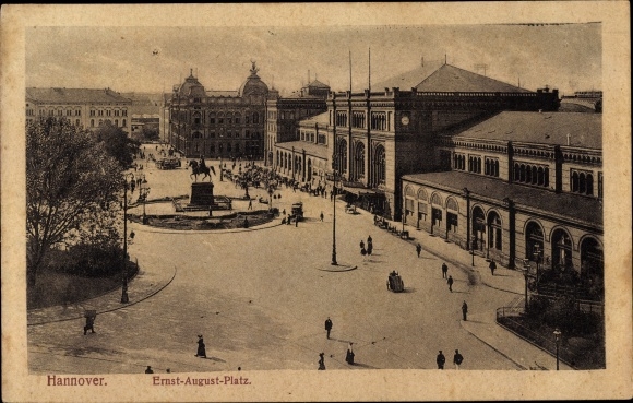 Postcard Hanover in Lower Saxony, Ernst August Platz