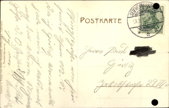 Postcard Seifhennersdorf in Saxony, Waldschlösschen, hall, social garden