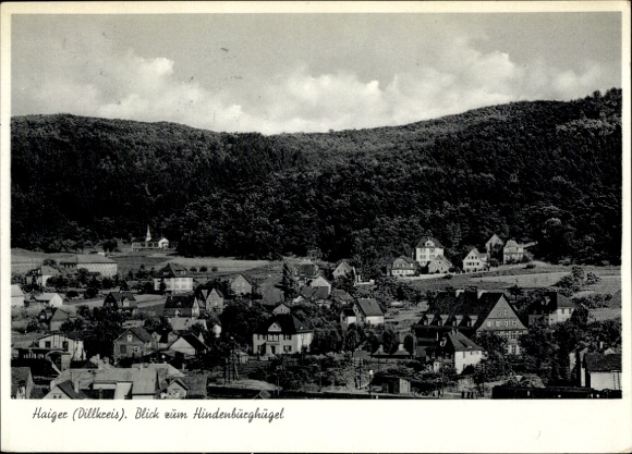 Postcard Haiger in Hessen, Panorama, Hindenburg Hill