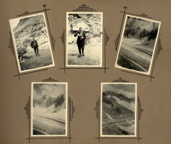 Photo album alpinism, mountaineers, glaciers, snow