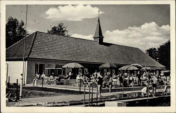 Ak Diepholz in Niedersachsen, Städtisches Freibad