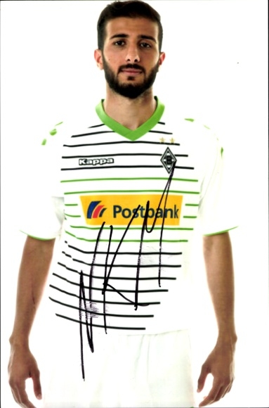 Autogrammkarte Fußballer Necitwan Khalil Mohammad, Borussia Mönchengladbach, Autogramm