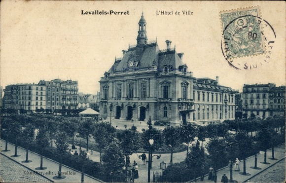 Ak Levallois Perret Hauts de Seine, Hotel de Ville