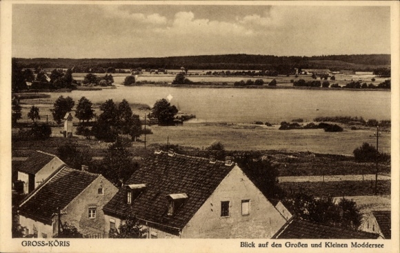 Ak Groß Köris im Kreis Dahme Spreewald, Blick auf den Großen und Kleinen Moddersee