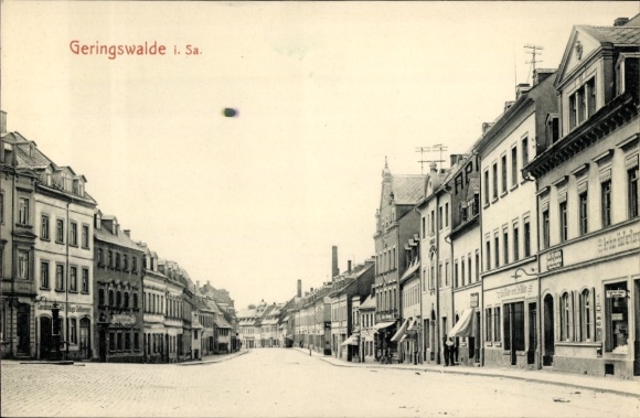 Ak Geringswalde Sachsen, Straßenpartie, Geschäfte